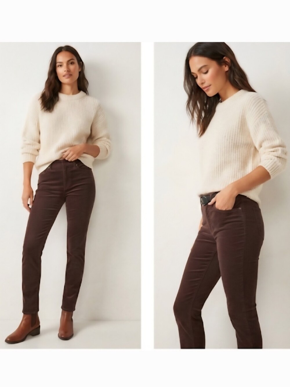 Universal Thread Chocolate Brown Corduroy Mid-rise Skinny Pants Size 6/28R